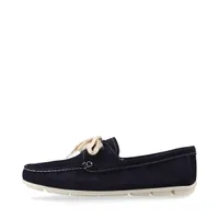 PRADA ネイビー スエード ローファー ドライビングシューズ プラダ スエード デッキシューズ 37.5 レディース ネイビー 1DD078