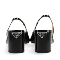 プラダ トライアングルロゴ パテントレザー ストラップパンプス 35.5