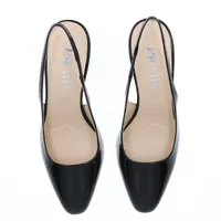 プラダ トライアングルロゴ パテントレザー ストラップパンプス 35.5