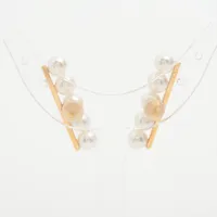 タサキ バランスプラス パール ピアス 750(YG) 総4.9g 約5.5mm