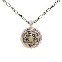 【美品】ジョージジェンセン　ペリドット　フラワーバース　ペンダント　ネックレス ジョージ ジェンセン ペリドット フラワー バース ペンダント