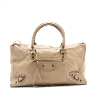 バレンシアガ ザ・ワーク レザー ハンドバッグ ベージュ 132110 ミラー