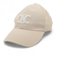 Celine 2AUT6969P Triomphe Cap M Cotton Ivory YZ077034｜Pre-owned