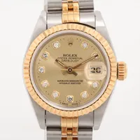 ロレックス レディ デイトジャスト 69173G SS×YG SS×YG AT シャンパン文字盤