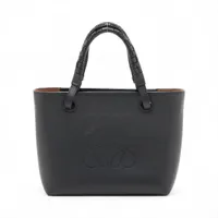 ロエベ アナグラム レザー ハンドバッグ ブラック A4154927｜中古