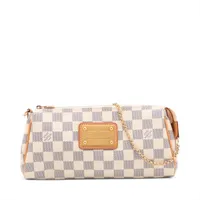 ヴィトン ダミエ アズール エヴァ N55214 ホワイト A4155197｜中古