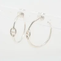 【極美品】エルメス シェーヌダンクル アンシュネ フープ ピアス 5454 極美品】エルメス シェーヌダンクル アンシュネ フープ ピアス 5454 極