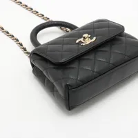 未使用品★CHANEL シャネル AP4244 キャビアスキン ココハンドル ミニ ショルダーバッグ ブラック ゴールド金具 箱・保存袋付き イタリア製 レディース シャネル ココハンドル ミニミニ AP4244 ブラック キャビアスキン