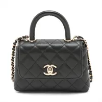 シャネル ココハンドル ミニミニ キャビアスキン チェーンショルダー