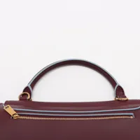 ✨美品✨ セリーヌ トラペーズ レザー 2WAY ハンドバッグ ボルドー セリーヌ トラペーズ レザー 2WAYハンドバッグ ボルドーxブルー