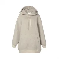 CELINE セリーヌ ラマ ウール モヘヤ ロング フーディー プルオーバーパーカー グレー レディース 2V58J582R Celine Wool & Nylon Hoodie M Ladies' Gray 2V58J582R Knit Lama mix