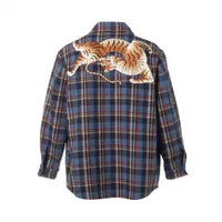 Gucci Wool & Polyester Jacket 48 Men's Blue 648799 cheques with