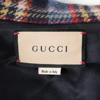 Gucci Wool & Polyester Jacket 48 Men's Blue 648799 cheques with