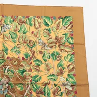 エルメス カレ90 l'ARBRE de SOiE 絹の木 桑の木と蚕 スカーフ シルク