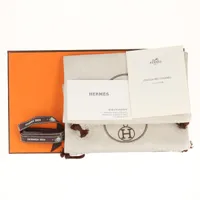 エルメス オアジス レザー サンダル 36 レディース ブラック A4156694