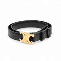 セリーヌ トリオンフ ベルト 75 GP×レザー ブラック×ゴールド A4156884