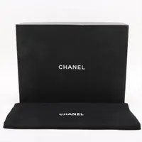 シャネル ドーヴィルMM キャンバスxレザー チェーントートバッグ