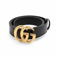 グッチ 700341 GGマーモント ベルト 90/36 GP×PVC ブラック A3368858