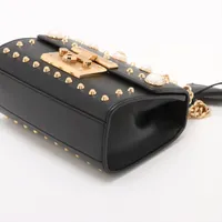 グッチ パドロック レザー チェーンショルダーバッグ ブラック 432182