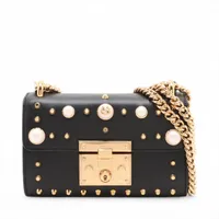 グッチ パドロック レザー チェーンショルダーバッグ ブラック 432182