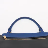 ✨美品✨セリーヌ トラペーズ 2way ネイビー レザー セリーヌ トラペーズ レザーxスエード 2WAYハンドバッグ ブルーx