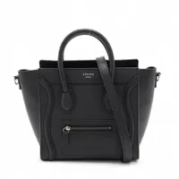 セリーヌ ラゲージ ナノショッパー レザー 2WAYハンドバッグ 楽天市場】【中古】セリーヌ ラゲージ ナノショッパー レザー ブラック