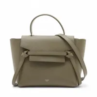 セリーヌ ベルトバッグマイクロ レザー 2WAYハンドバッグ グリーン