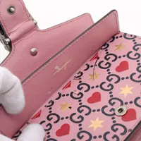 グッチ ディオニュソス レザー チェーンショルダーバッグ ピンク