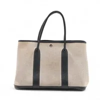 エルメス ガーデンパーティ36 PM トワルアッシュ ブラック シルバー