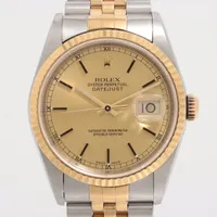 ロレックス デイトジャスト36 16233 SS×YG SS×YG AT シャンパン文字盤