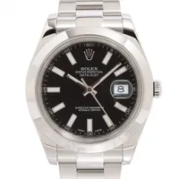ロレックス デイトジャストⅡ 116300 SS SS AT ブラック文字盤 あまりごま1