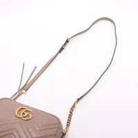 御専用❣️GUCCI グッチ GGマーモント チェーン ショルダーバッグ グッチ GGマーモント レザー チェーンショルダーバッグ ピンク 447632