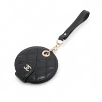 シャネル ロゴ 22C シュシュ シルク ブラック×アイボリー A2867674