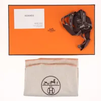 エルメス オアジス レザー サンダル 35.5 レディース ブラウン 箱 保存