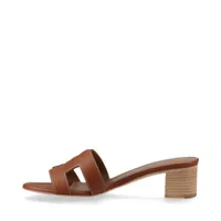 エルメス オアジス レザー サンダル 35.5 レディース ブラウン 箱 保存