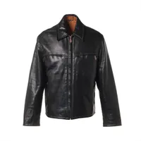 エルメス ラムスキン レザージャケット 50 メンズ ブラック A4158691