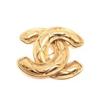 シャネル ココマーク マトラッセ ブローチ GP ゴールド A4158725｜中古