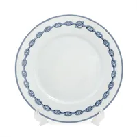 エルメス シェーヌダンクル 大皿 陶器 ブルー×ホワイト 底印『8