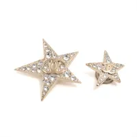 シャネル ココマーク スター B22C ヘアアクセサリー GP×ラインストーン