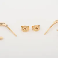 エテ ピアス K18(YG)×K10(YG) 0.9g A4158860｜中古ブランド品