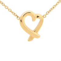 ティファニー ラビングハート ネックレス 750(YG) 2.5g A4158862｜中古