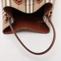 バーバリー ノバチェック バケットバッグ スモール PVCxレザー 2WAY