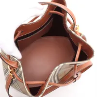 バーバリー ノバチェック バケットバッグ スモール PVCxレザー 2WAY