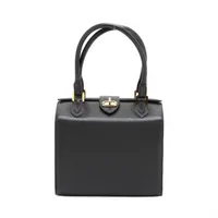 イヴサンローラン ミューズトゥ レザー ハンドバッグ ブラック