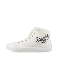 エルメス イリコ キャンバス×レザー ハイカットスニーカー 39.5 ユニ