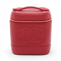CHANEL バニティバックココマーク　レッド CHANEL チェーンバニティバッグ レッド ココマーク シャネル シャネル