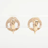 シャネル ココマーク A19C イヤリング(両耳用) GP×ラインストーン