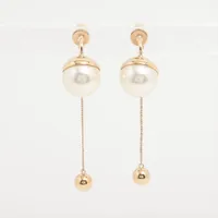 ディオール ピアス(両耳用) GP×フェイクパール ゴールド AP141439