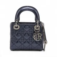 クリスチャンディオール レディディオール ミニ カナージュ レザー