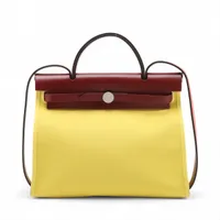 HELMES エルメス エールバッグジップPM トワルオフィシエxレザー エルメス エールバッグジップPM トワルオフィシエxヴァッシュハンター